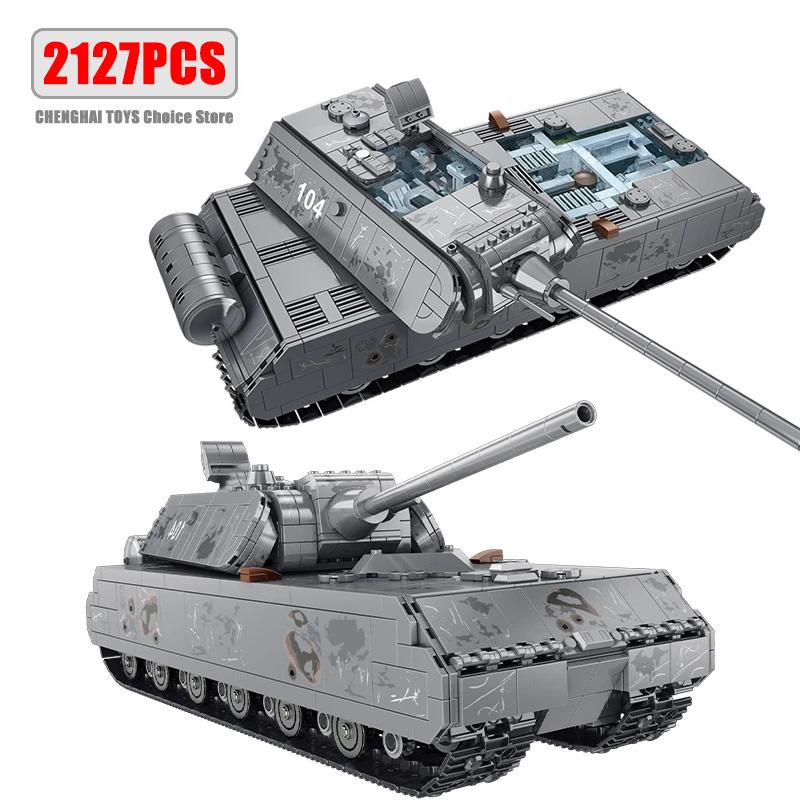 High-Quality 2127Pcs High-Quality Ww2 Army style High-Quality Series High-Quality Large High-Quality German High-Quality Rat Large size Armored