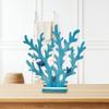 Wooden Coral Decoration Coastal Mediterranean Countertop Art Piece Craft for Themed Party