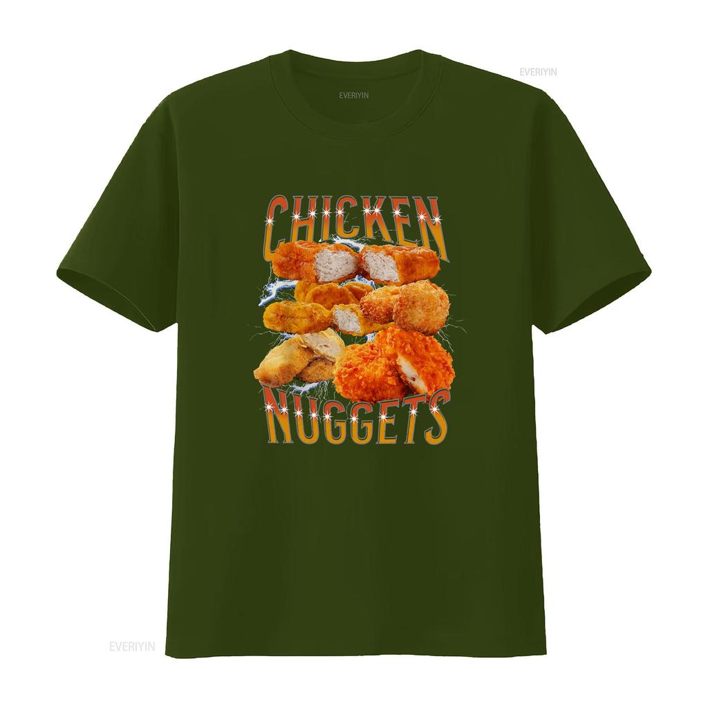 NEW LIMITED Chicken Nugget Funny Design Idea Premium T Shirt S 3XL vintage Washed Unisex graphic fashion streetwear Slightly