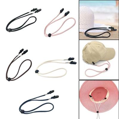 4 Stück Anti-Verlust Hut-Halter Hakenclips Winddichtes Hutband Neues Anti-Fall Seil Sonnenhut