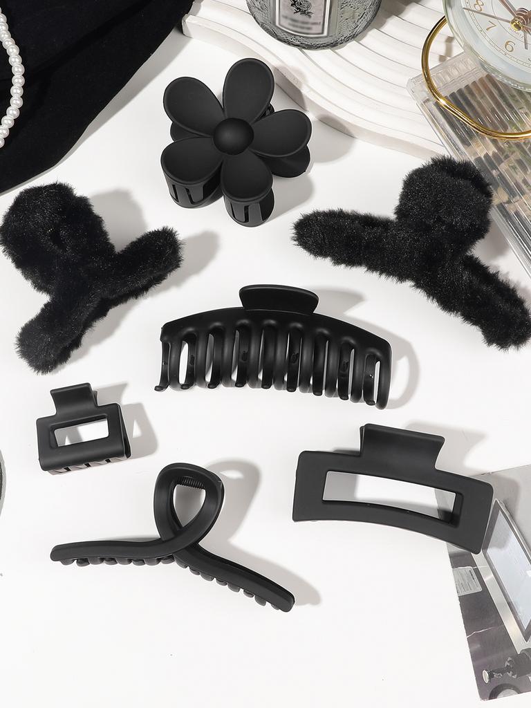 7 Stück Haarspangen für Damen, Blumen-Klammerclips für dickes Haar, rutschfeste Haaraccessoires in verschiedenen Stilen