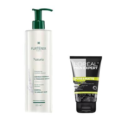 L'Oréal Men's Oil Control Reiniger & René Furterer Shampoo Bundle