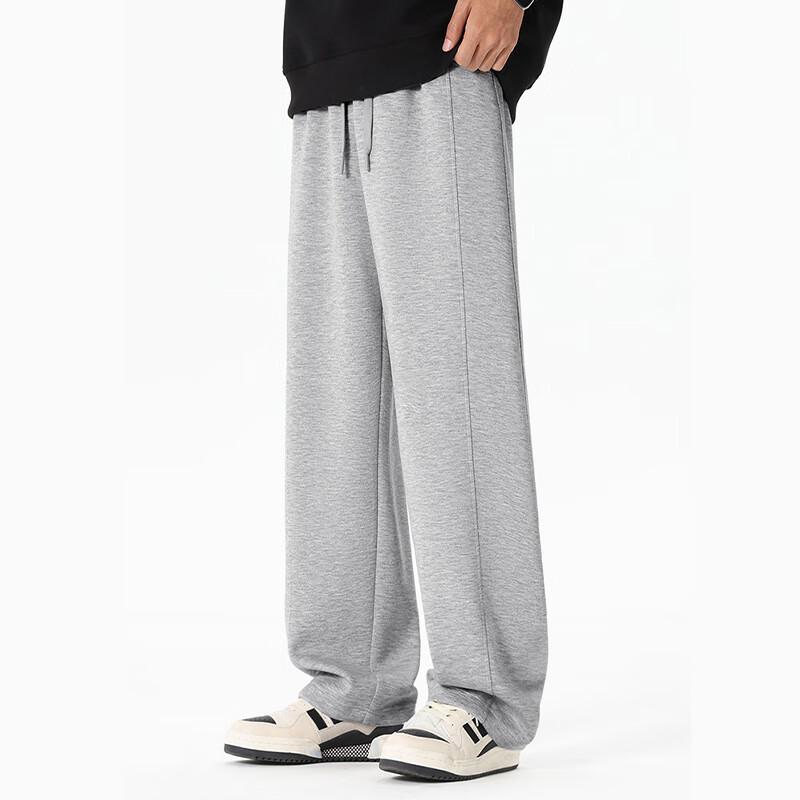 Fingercroxxit Men's Fleece-Lined Straight Leg Casual Pants