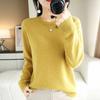Women's Autumn And Winter Round Neck Sweater Women's Pullover Knit Sweater Solid Color Inner Layer Long Sleeved
