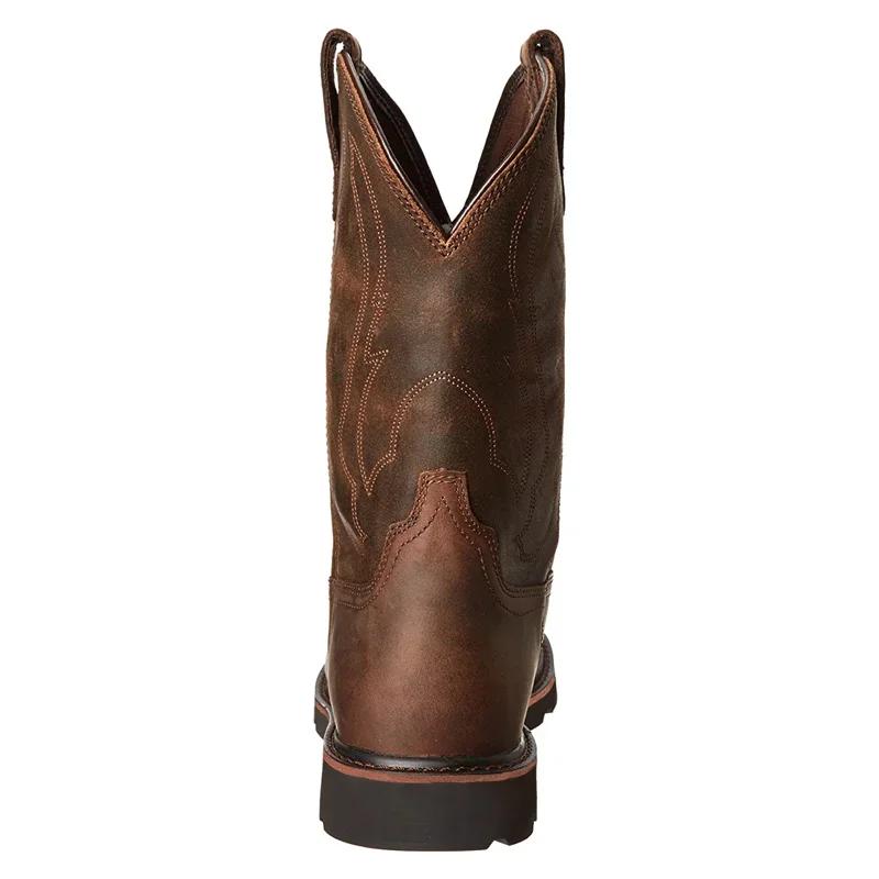 2024 Natural Embroidered Women Boots Leather Handmade Pointed Toe Spike Heel Autumn Winter Boots Cowboy New Western Retro Botas