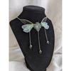 Enchanted Faerie Queen Necklace Wing Charm Goth Aesthetic Fashion Necklaces Y2k Summer   Jewelry