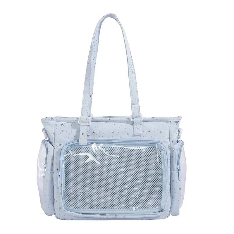 New Y2K Cute Star Bling Ita Bag Women's Fashion Shoulder Bag Lolita Girl Transparent Tote Bag DIY Display Crossbody Bag Handbags