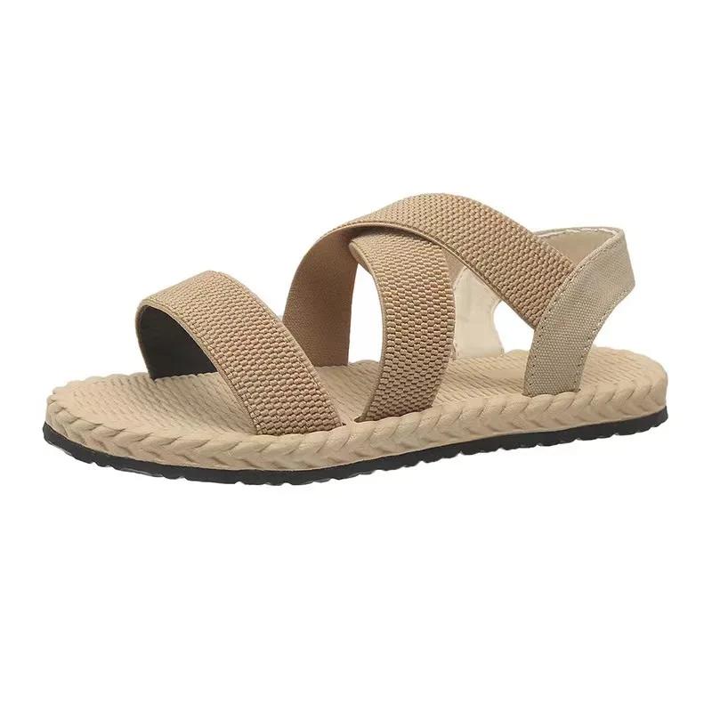 Fashion Shoes for Women Plus Size 35-43 Summer Fashion Open Toe Platform Casual Non-slip Comfortable Flat Sandals Zapatos De Mujer