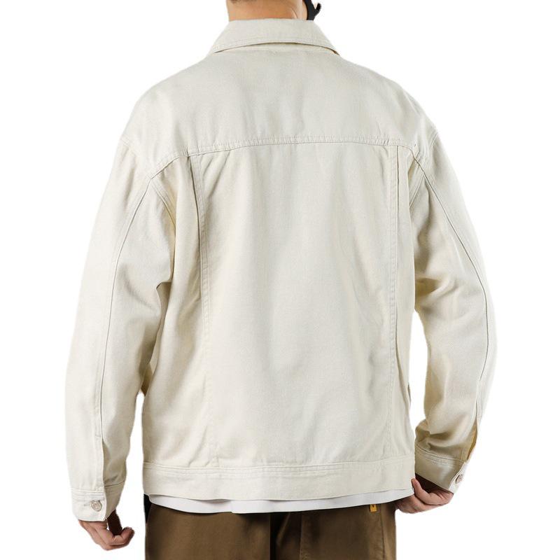 2026 Men's Trendy Loose Denim Jacket - Spring & Autumn Pure Cotton Workwear