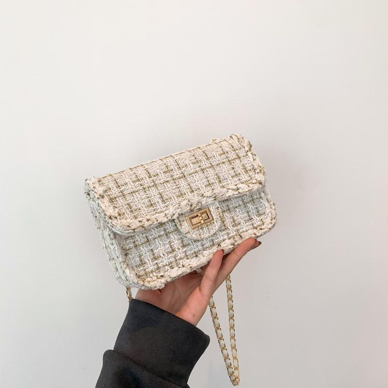 Woven Niche Temperament Fashion Bag Spring and Summer Woolen Chain New Single Shoulder Crossbody Portable