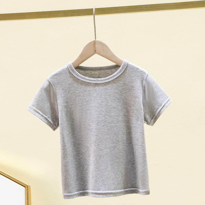 Baby Summer Clothes T-shirt Children's Girls and Boys Short Sleeved Thin Base Shirt Summer Top Children's Clothing