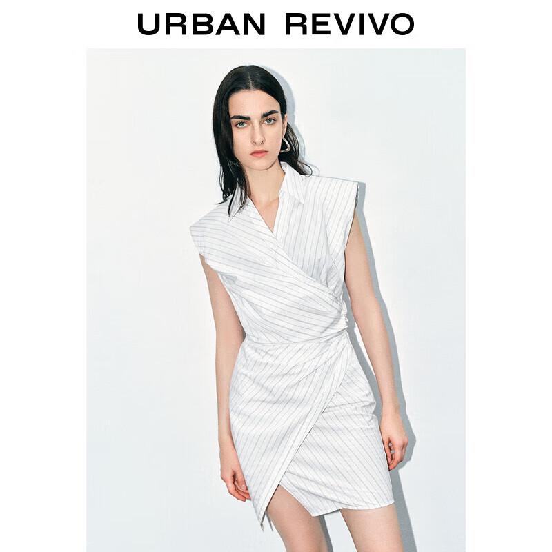 

UR Women s Striped Polo Collar Sleeveless Midi Dress M