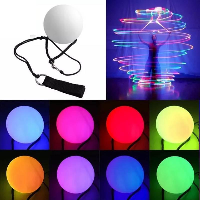 Colorful Led Glow Whirl Ball Ideal For Fitness Fun Interactive Toy For All Ages