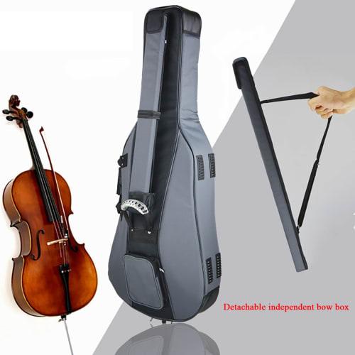 Cello Gig Bag, 4/4 Full Size, Padded, Durable, High-Strength Double-Shoulder Cello Bag (A)