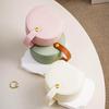 Portable Round Jewelry Box Mini Pu Leather Case For Rings Earrings Necklaces