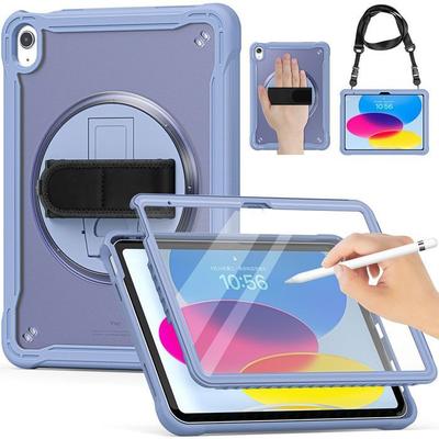Kryt pro iPad A16 (11") - BOOLING - 2025 - Ochrana proti nárazu - Poutko na ruku - Fialová