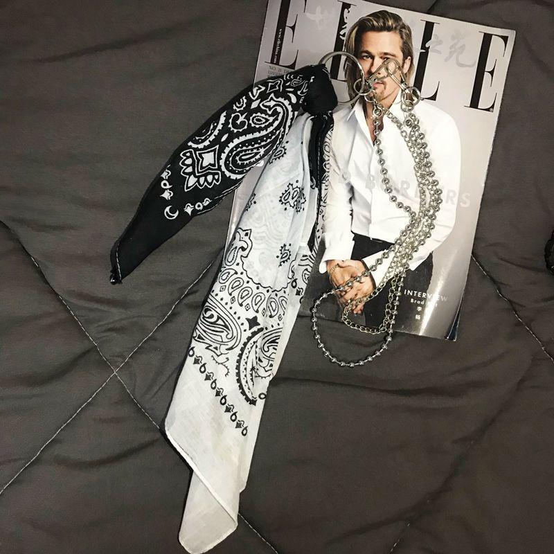 Unisex Hip Hop Keychain Jean Wallet Belt Chain Rock Punk Ribbon Biker Headscarf Metal Waist Chain Accessories