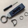 Per Auto Jeep Portachiavi ad Anello in Pelle Vintage Catena in Lega di Zinco Chiave per Jeep Grand Cherokee Wrangler JK Gladiator Compass Renegad