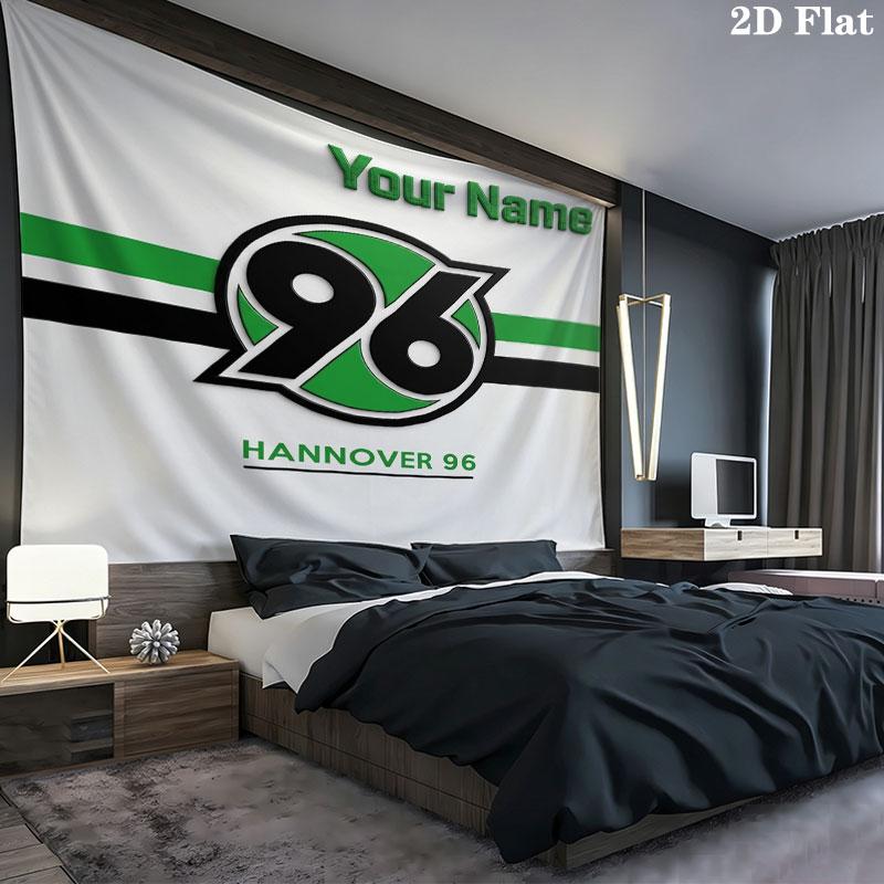 Hannover 96 Custom Name Wall Tapestry Aesthetic Wall Hanging Printed Fabric Blanket Decorative Tapestries for Bedroom Living Room Home Decor