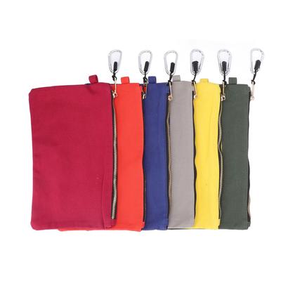 6 Stück Reißverschluss-Werkzeugtasche Schwerlast-Utility-Canvas-Beutel-Set mit Karabiner Mehrzweck-Organizer