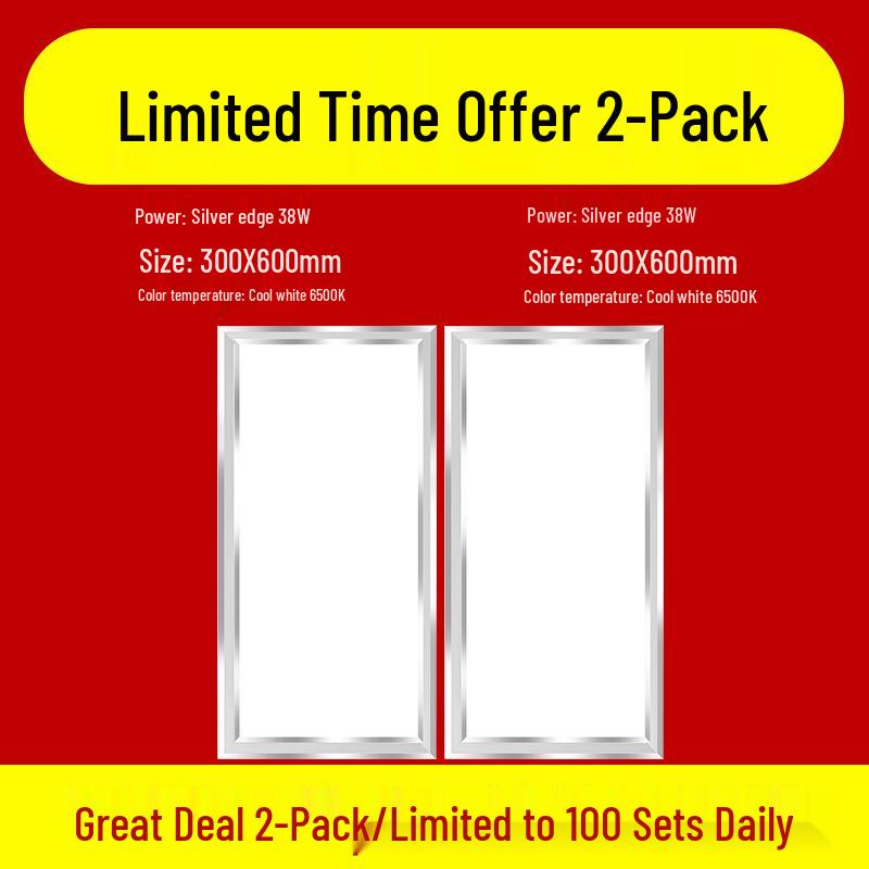 30x30 Recessed LED Ceiling Light for Kitchen, Bathroom, Shower - Aluminum Frame