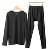 Thermal Base Layer Set Men Women Warm Fleece-Lined Long Sleeve Top Pants Soft Double-Sided Brushed Cotton Blend