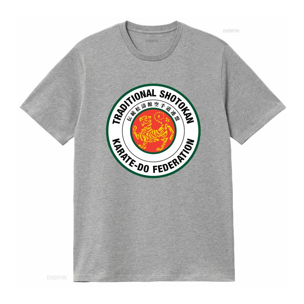 New Traditional Shotokan Karate Do Federation Japan Martial Arts Mens Black T Shirt Size S 5XL vintage Washed graphic Slightly