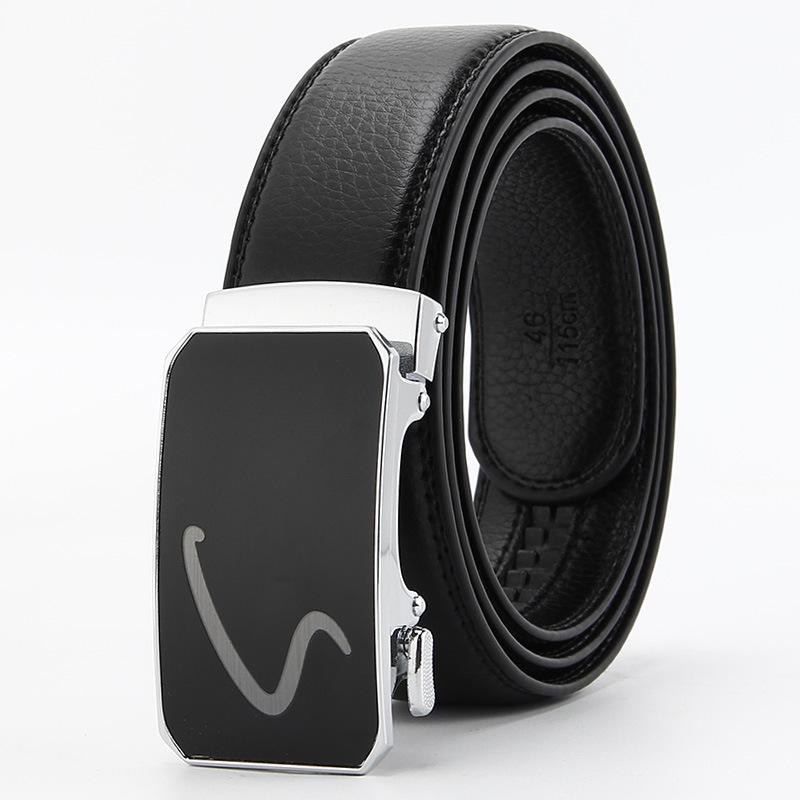

Новый стиль Открытый край Микрофибра Коровья кожа Мужской Автоматическая пряжка Имитация коровьей кожи Ремень Деловой Повседневный Мужской ремень 110-130CM