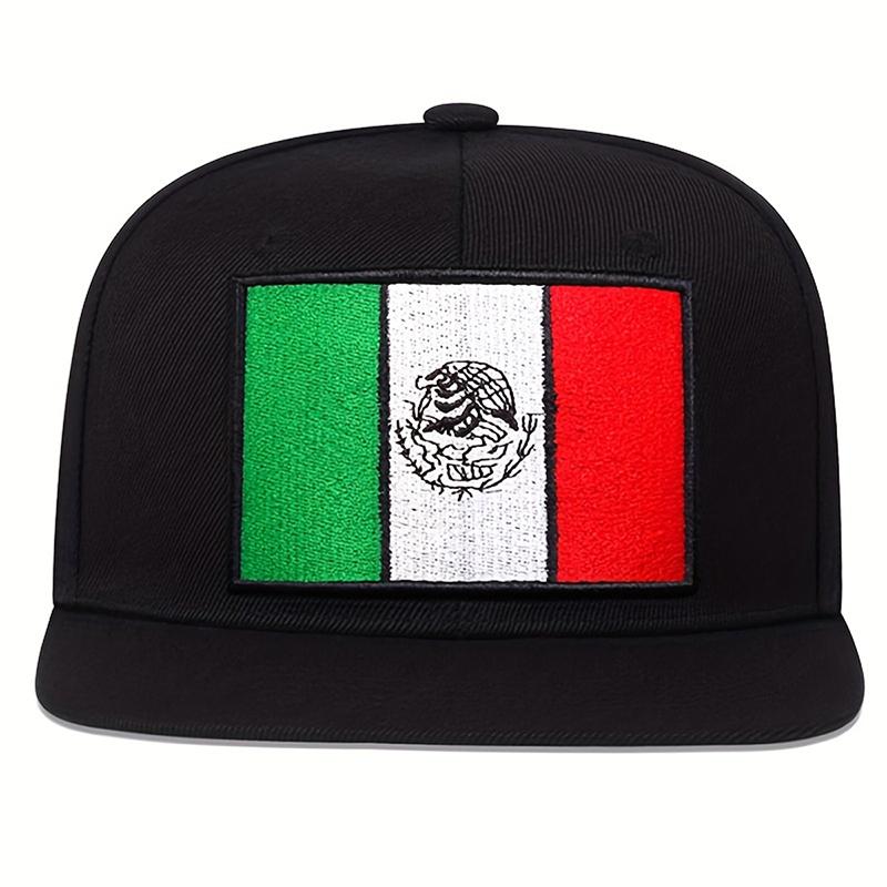 Unisex Mexican Flag Embroidery Hip-hop Hats Spring Autumn Outdoor Adjustable Casual Baseball Caps Sunscreen Hat