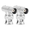 2pcs BNC Male to Female Adapter 3 Way Surveillance Video T Connector Splitter
