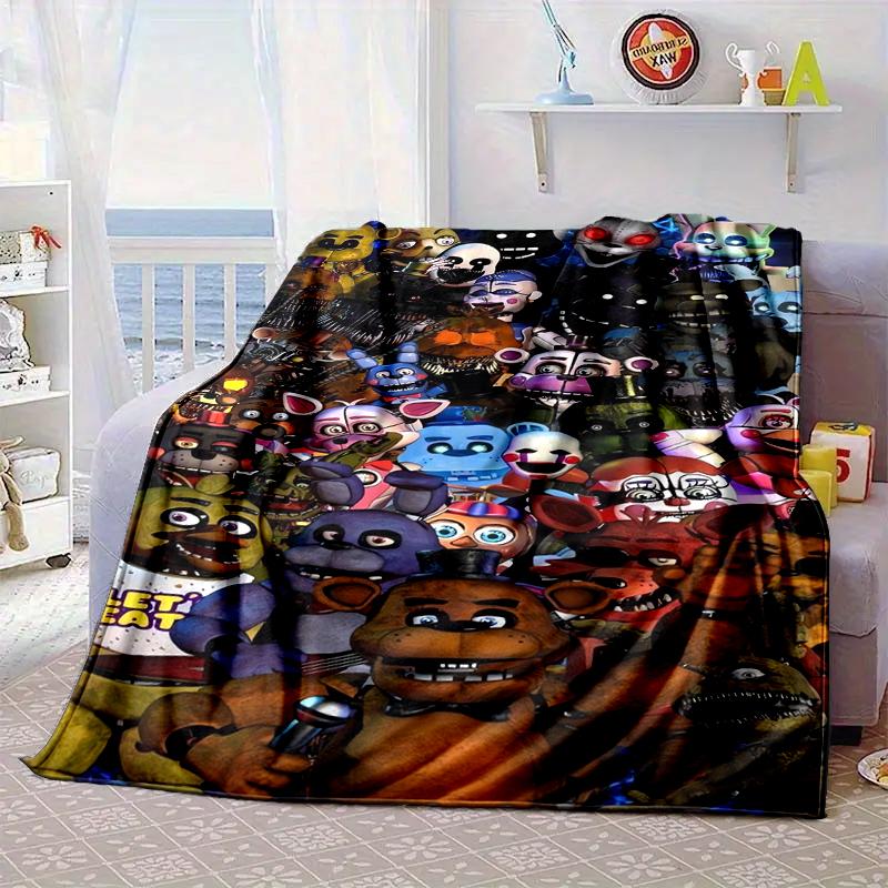 Five Nights At bears Horror Blanket Flannel Blanket for bed, sofa, Camping, Hiking, Picnic Essentials, gift for family Fan gifts