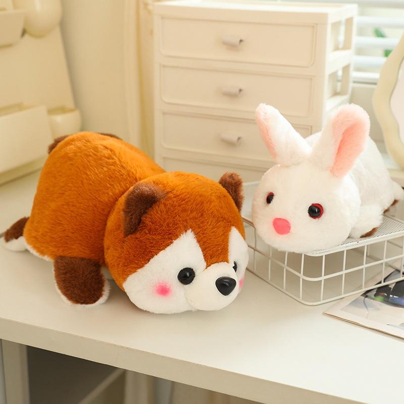 Animal Capybara Transforms Cat Doll Plush Toy Flip Squirrel White Rabbit Doll Children's Ragdoll