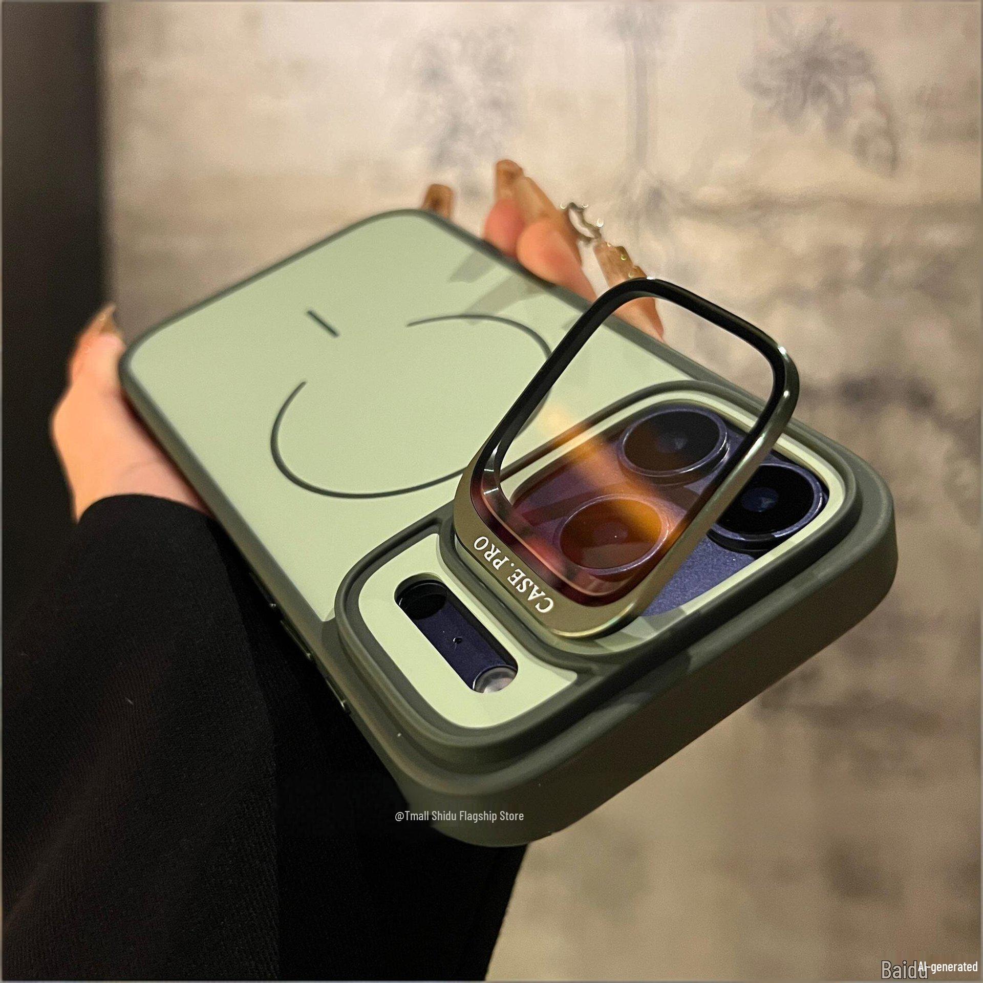 

Compatible iPhone 17 Pro Max Glass Lens Cover with Apple 16 Magnetic Protective Frosted Case. 13 зелёный