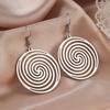 Dawapara Chokurei Yoga Women Earrings Cho Ku Rei Reiki Protection Healing Symbol Sacred Geometry Stainless Steel Drop Earrings