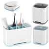 Easy Cleaning Toothbrush Holders Plastic Bathroom Storage Organizer Soap Dish Holder  Countertop