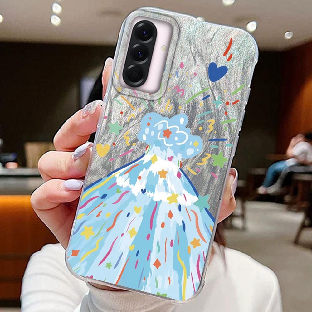 Fashion Colorful Fireworks Stars Phone Cases For Samsung Galaxy A56 A26 A16 A36 A15 A25 A35 A55 S24 S25 Couple Back Shell Cover