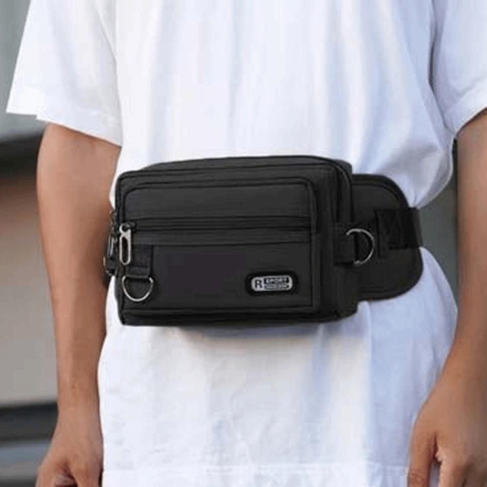Lightweight Men Waist Bag Large Capacity Fanny Pack Japanese Fashion Men Chest Bag  Fitness