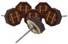 IBA Indianbeautifulart Brown Alphabet H Engraved Furniture Knobs Cabinet Drawer Pull Pack