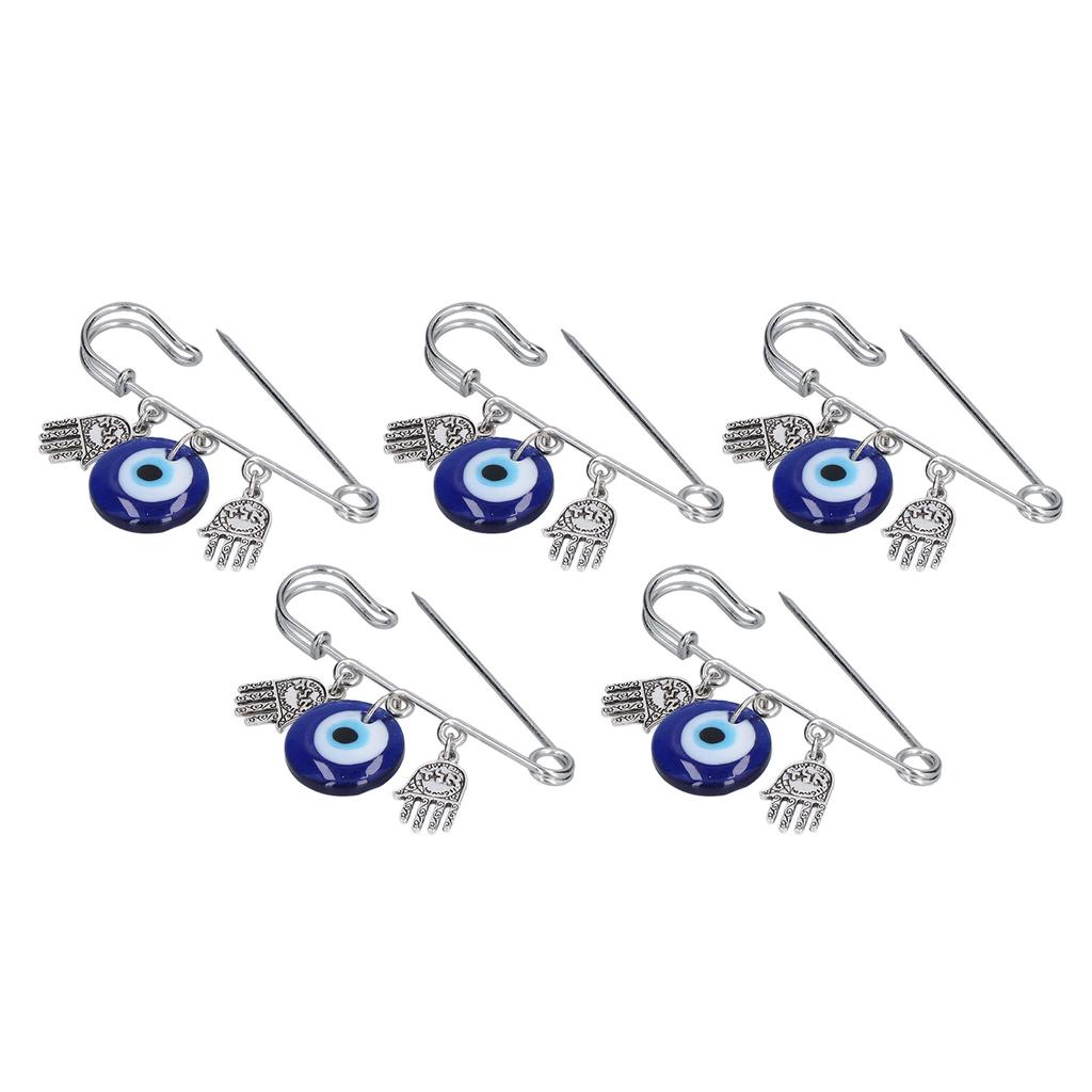 5Pcs Evil Eye Pin Good Luck Unique Design High Durability Premium Material Brooch for Home Party Dating