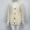Spring and Autumn Women's V-neck Solid Color Loose Single-breasted Sweater Knitted Cardigan