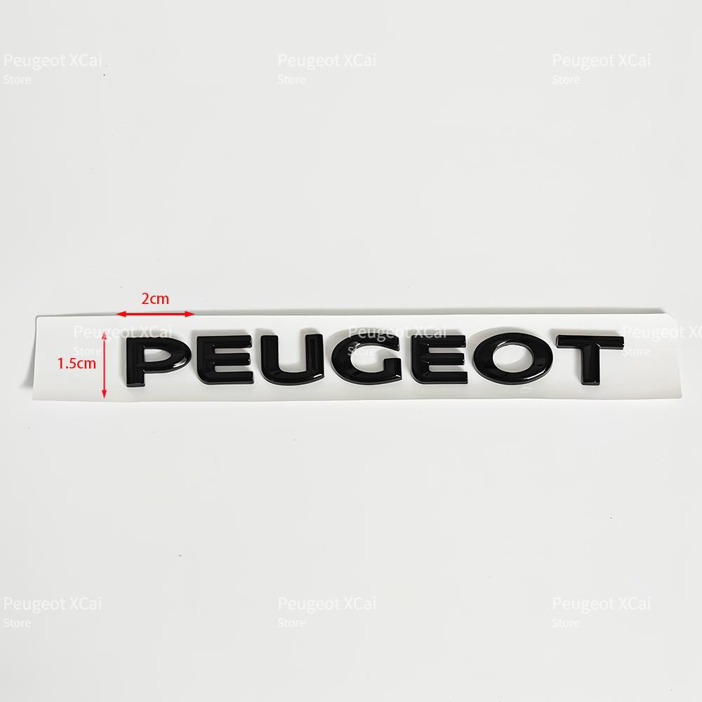 akpsw6 3D ABS Rear Trunk Emblem Badge Number Sticker for Peugeot 206 207 301 307 308 408 508 Car Accessories Comes with Back Glue