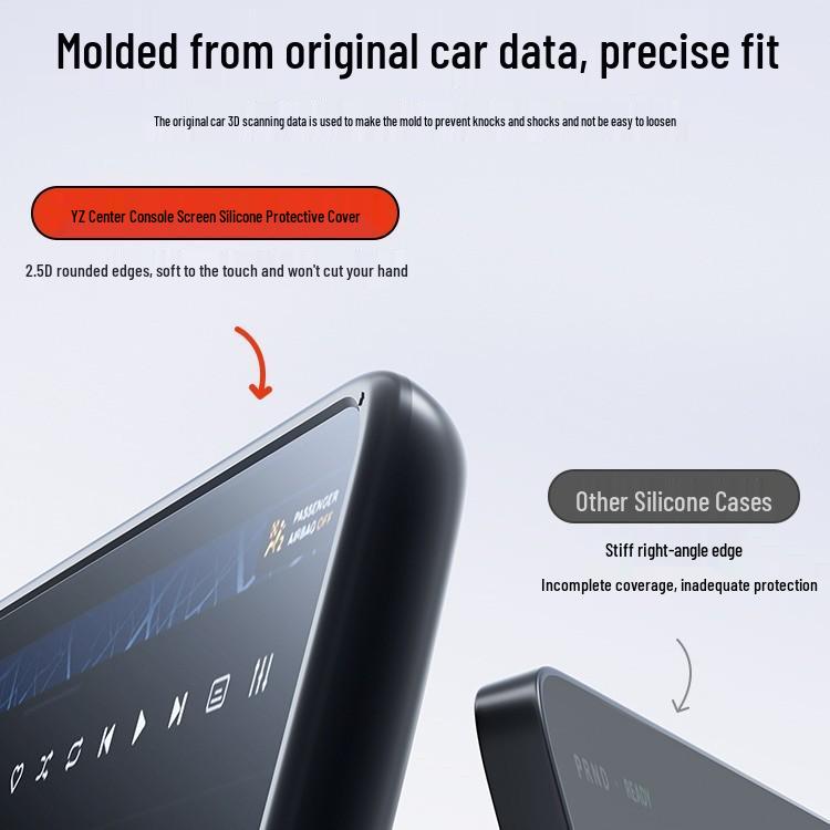 Silicone Frame Protective Cover for Tesla Model 3/Y/YL Center Console Screen