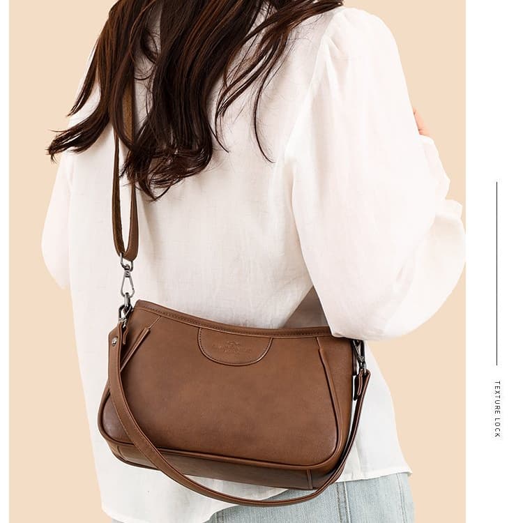 Soft Leather Simple Messenger Bag Women's Shoulder Bag