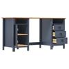 VidaXL Bureau Hill Range Gris 150x50x74 cm Bois de pin solide
