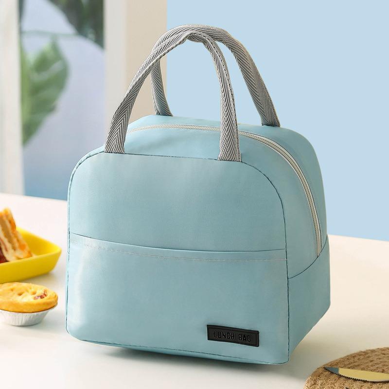 Insulated Twill Lunch Bag - Thickened, Handheld Bento Bag with Ice Pack
