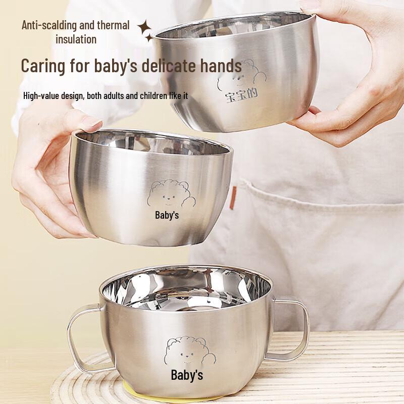 Licheers 316 Stainless Steel Baby Food Bowl Set