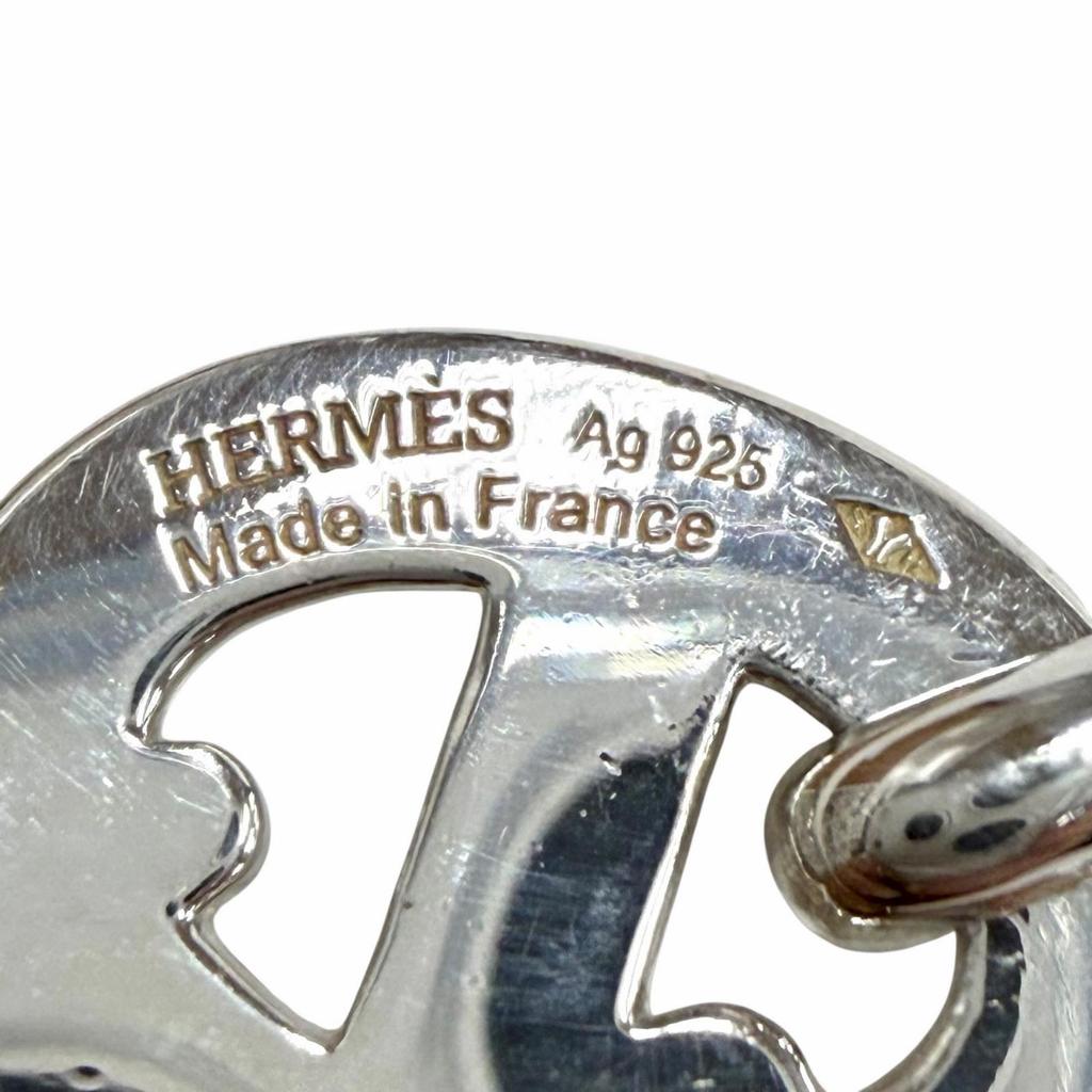 Great HERMES Necklace Chene Dunkle Anchene PM Silver 925 Women Used