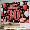 Party Backdrop Birthday Stars Balloon Confetti 30th 30 Photo Booth Background Wall Decor