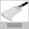 Undercoat Grooming Rake Undercoat Rake Back Scratcher Steel Ergonomic Cashmere And Wool Brush For Pets Goat Sheep Cattle Animals