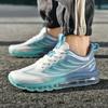 Men's Shoes Large Size Spring and Summer Breathable Fly-woven Mesh Air Cushion Heightening Running Shoes Shock Absorption Trend Leisure Sports